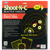 Product Birchwood Casey BC-34018 Self-Adhesive Shooting Targets, high visibility reactive targets with bright chartreuse rings for indoor and outdoor ranges.