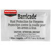 Birchwood Casey BARRICADE TAKE ALONGS 25 WIPES, a small package of rust protection wipes for firearms.