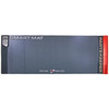 Real Avid AVULGSM Universal Smart Mat - 43" x 16" Gun Cleaning Mat with Parts Tray & Oil-Resistant Surface for Firearms, a large gun cleaning mat with a textured surface, parts tray on the side, and safety instructions in the top left corner.