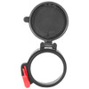 Butler Creek 20160 Flip Scope Cover 16 Eye, durable weatherproof lens protection for hunters, with a flip-up cover and adjustable mount for scopes.