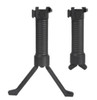 ABC SportZ Made in USA Tactical Bipod Foregrip with Quick Detach Lever and Side Rail, black tactical bipod with foldable legs and adjustable height.
