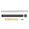 JE Machine Tech A2 Rifle Buffer Tube Combo for M16A1 / M16A2 Rifles, disassembled rifle buffer tube components including a spring, buffer tube, and other parts laid out.