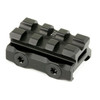 Leapers, Inc. - UTG UTG SSLM PIC RISR MNT .5" HT 3 SLOTS, black tactical mount for rifles and firearms.