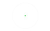 Leapers, Inc. - UTG UTG OP3 MICRO GREEN 4.0 SNGL DOT, green micro sight dot in the center of a circular reticle for firearms aiming.