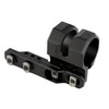 Leapers, Inc. - UTG UTG M-LOK OFFST FLSHLGHT RNG MNT BLK, black off-set flashlight mount for M-LOK handguards with adjustable quick-release clamp.