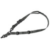 Magpul Industries MS3 GEN2 Multi-Mission Sling System - MAG514-GRY, versatile tactical firearm sling with quick-adjust features, gray adjustable strap with locking mechanisms and clips for easy attachment.
