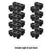 Magpul Industries Magpul DAKA GRID Organizer for Pelican Vault V730 - Customizable Drop-In Gear Organizer, black, showing multiple small black foam blocks with rectangular openings for gear organization.