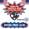 Guntec USA CASTLE-EXD Extreme Duty Wide Castle Nut For Buffer Tube, black, sturdy firearm accessory for AR-15 rifles.
