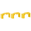 Magpul Industries MAG110-YEL Yellow Self-Level Follower 3 Pack, image of three yellow self-leveling magazine followers for enhanced feeding in 30-round USGI magazines.