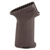 Magpul Industries MOE AK 47 Grip PLM, a brown textured ergonomic firearm grip for AK-47 rifles.