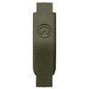 Magpul Industries MAG1186OD Moe Enhanced Trig Guard Odg, close-up of an Olive Drab Green enhanced trigger guard with textured surface and Magpul logo engraved on it.