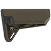 Magpul Industries MAG653-ODG MOE SL-S Storage Stock for AR15/M4, slim and waterproof storage stock in OD green color with adjustable stock mechanism.