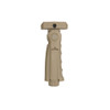 ABC SportZ Ergonomic Ambidextrous 5-Position Foldable Foregrip Tan, close-up image of the tan-colored tactical firearm foregrip with adjustable positions for versatile handling.