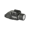 Streamlight TLR-7 HL-X USB Rail-Mounted Tactical Light, close-up of black waterproof tactical flashlight with 1000 lumens, rechargeable lithium-ion battery, compact design for firearm mounting