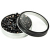 Gamo USA 632274054 Lethal .177 100Pk, a round metal tin containing black and copper air gun pellets with a clear lid.