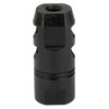 CMMG 55DA525 ZEROED MUZZLE BRAKE 5.56, black firearm muzzle brake designed for optimal recoil reduction.