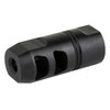 CMMG 55DA525 Zeroed Muzzle Brake 5.56, black firearm muzzle brake with multiple venting slots for recoil reduction and enhanced accuracy.