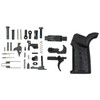 CMMG 55CA642 ZEROED LPK AR15, disassembled firearm lower parts kit with various small components and black grip.