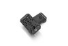 Strike Industries SI-ROM Rotatable Optic Mount, black metal mount for firearms accessories with multiple screw holes and a rotatable feature.