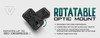 Strike Industries SI-ROM Rotatable Optic Mount, black mounting accessory with adjustable rotation mechanism for firearm optics.