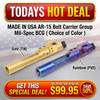 Guntec USA GT-BCG AR-15 Bolt Carrier Group Mil-Spec BCG in choice of color, gold TiN and rainbow PVD finish, for rifles.