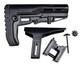 ABC SportZ Made in USA AR15/M16/M4 Mil-Spec Enhanced Stock with Polymer Cheek Riser, Screws, and Rubberized Recoil Pad, firearm accessory for rifle customization