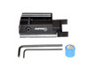 Kexuan Compact Tactical Red Laser Sight with Picatinny Top Rail, compact black laser sight with mounting tools and blue battery for firearm upgrade.