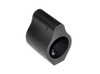 Presma 0.750" AR Low Profile Gas Block - Black - Steel, close-up view of the black steel low profile gas block with a smooth finish and a single mounting hole.