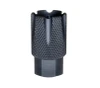 Presma MZ-08S-01-B 1/2x28 Competition Muzzle Brake for .223/5.56, black phosphate-finish muzzle brake with a diamond-textured cylindrical body shown upright against a white background.