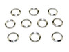Presma 10 Piece Crush Washer Set, AR-10 308 5/8"x24 Stainless Steel washers arranged in a group for firearm maintenance.