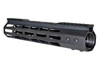 Presma 10" AR-15 Super Light M-LOK Series Free Float Handguard with Partial Top Rail, lightweight black firearm handguard with M-LOK slots and partial top rail for customization.