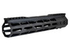 Presma 10" Presma AR-10 LR 308 DPMS LOW Super Light M-LOK Series Free Float Handguard with Partial Top Rail, lightweight black firearm accessory with M-LOK slots and partial top rail for customizable mounting.