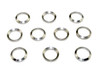 Presma 11/16" 10 Piece Crush Washer Set, stainless steel washers arranged in two rows for use with 450 Bushmaster rifles.