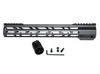 Presma 12.5" M-LOK Free Float Handguard for AR-15 223/5.56 Upper, black, with mounting hardware and an attachment tool.