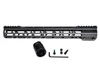 Presma 17" M-LOK Free Float Handguard for 223/5.56 Uppers, black aluminum handguard with M-LOK slots and mounting hardware.