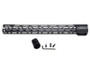 Presma 19.5-inch Lightweight M-LOK Free Float Handguard for 308 Low Profile Uppers, showing a black, elongated handguard with multiple M-LOK slots and mounting hardware.