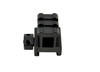 Presma 2 Slot Riser Mount - 1" High Profile, black metal riser mount with two slots and a mounting hole for electronic equipment.