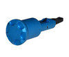 Presma 223/5.56/.308 Forward Assist Assembly, 6082 Anodized Aluminum, Dark Blue, close-up view showing the textured button and metallic components.
