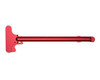 Presma 223/5.56/9mm Mil-Spec Standard Charging Handle - Red, image of a red firearm charging handle with a T-shaped design and cylindrical extension.