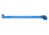 Presma 223/5.56/9mm Mil-Spec Standard Charging Handle - Blue, blue metal charging handle with a curved latch for AR-15 rifles.