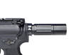 Presma 3.5" Short Buffer Tube System, Dark Blue, close-up image showing the cylindrical buffer tube attached to a firearm's lower receiver with a smooth, matte finish.