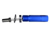 Presma 3.5" Short Buffer Tube System, Dark Blue, disassembled with buffer, spring, and tube components laid out