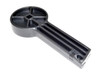 Presma 9mm Glock Mag Well Vise Block, black plastic vise block with segmented circular top and elongated handle for firearm magazine maintenance.
