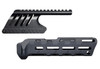 Presma Aftermarket Combo Set for Remington 870 12 gauge - Saddle Mount & Forend - Aluminum - Black, image showing black aluminum saddle mount and forend for shotgun.