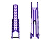 Presma Aftermarket Combo Set for Remington 870 12 gauge, saddle mount and forend, aluminum in purple, shown from top view.
