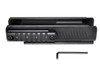 Presma Aftermarket Remington 870 Shotgun Lower Forend Handguard Tri Rail, black tactical firearm accessory for shotgun customization with rail mount and textured grip.