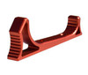 Presma Aluminum Hand Stop for M-LOK Slots, Burnt Orange, a sturdy firearm accessory with a textured grip and designed for enhanced control.
