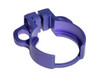 Presma Aluminum Receiver End Plate with Dual Sling Clip Type Adapters for .223/5.56/.308 Buffer Tubes, Purple, close-up view showcasing the anodized purple finish and dual sling clip attachments.