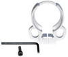 Presma Aluminum Receiver End Plate with Dual Sling Clip Type Adapters for .223/5.56/.308 Buffer Tubes, Silver, showing the end plate, sling adapters, and inclusion of hex key and screw.