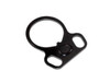 Presma AR .223/5.56/.308 Buffer Tube Receiver End Plate, 2 attachment points, black metal, designed for firearm assembly and attachment.